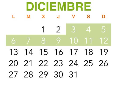 Calendario VinuesAventura. Diciembre